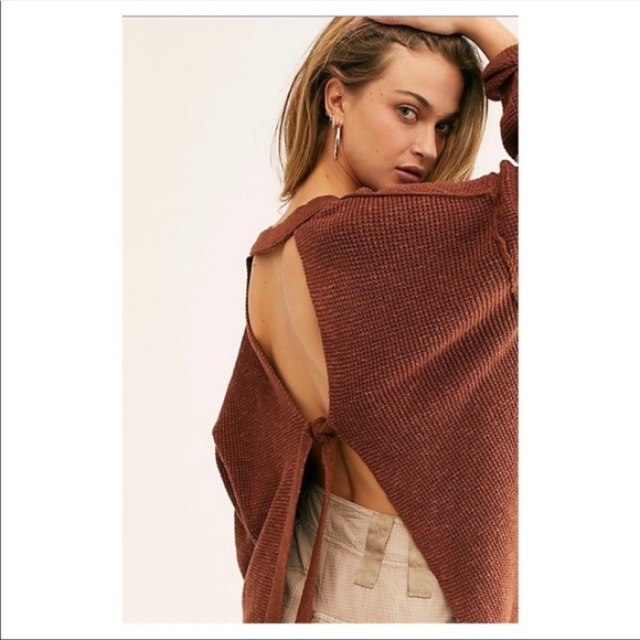 Free People Sweaters - FP Beach Cali Crew Open Back Sweater